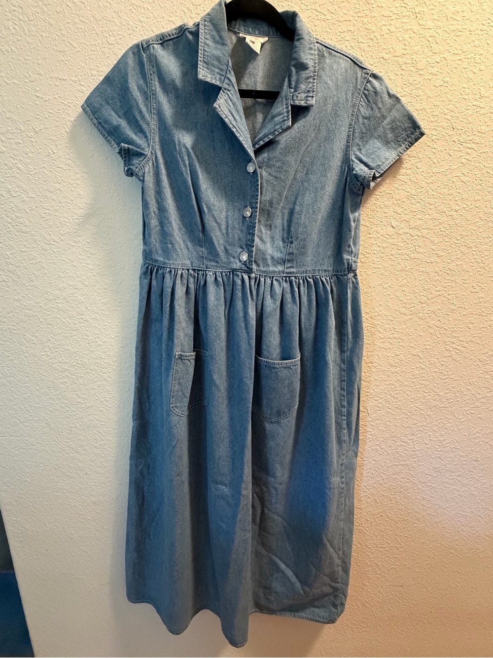 Jones New York Denim Dress with Pockets. COTTAGECORE/Teacher core/Modest